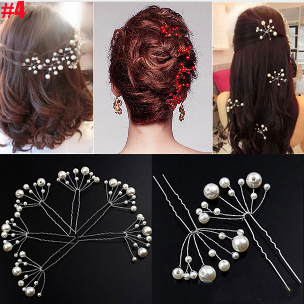 20 Stück Strass & Perlen Haarnadeln – Hochzeits-Brautjungfern-Schmuck Für Frisuren