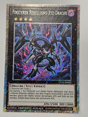 Dark Rebellion Xyz Dragon YUGIOH CT12 PLATINUM SECRET DEUTSCH LIM ED NM BR092