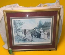 Sunday Morning Sleepy Hollow Washington Irving After Etching Jas S King Signed 