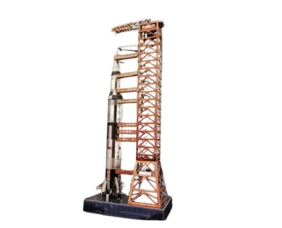 Apollo Saturn V Launchpad Farbe 3D Metall Selbstmontage Zum Selbermachen Modellbausatz UK VERKÄUFER