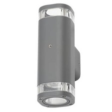 Litecraft Up & Down Outdoor Wall Light With Photocell Sensor - Grey Clearance   