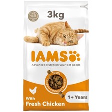 Adult Complete Dry Cat Food Chicken 3kg - Supports Strong Immune System 4.67 per kilo