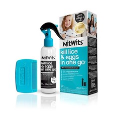 NitWits All In One Head Lice Treatment Spray Kills Super Lice Eggs 120ml Nit Com