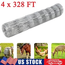 4ft x 328ft Farm Fence 12 Gauge Galvanized Goats Cattle