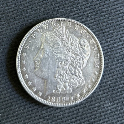 1896 P Silver Morgan Dollar AU NICE!