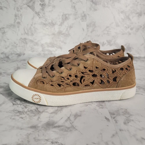 Scarpe sneakers UGG donna EVERA CUT OUT 6 5 US marrone scamosciato