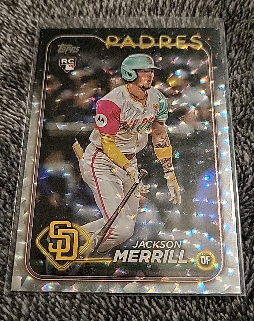 2024 Topps Update Series - Jackson Merrill #US210 Silver Crackle Foilboard (RC)