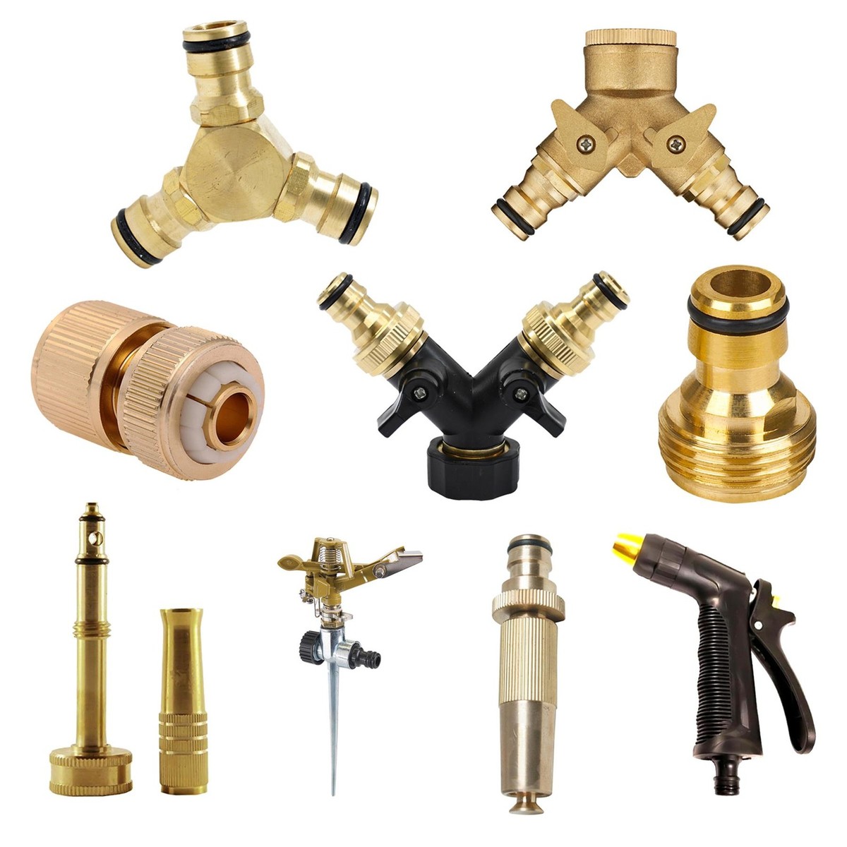 1/2" Garden Brass Hose Connector Watering Water Hose Pipe Tap Adaptor
