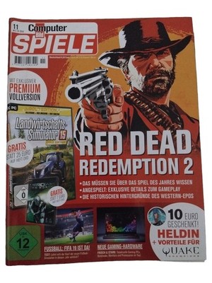 Computer Bild SPIELE 11/18 RDR2 Landwirtschafts-Simulator 15 PC Vollversion