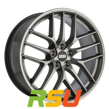 4x BBS CC-R platinum matt 9x19" ET42 LK5 112 ML 82 Alufelgen 19 Zoll