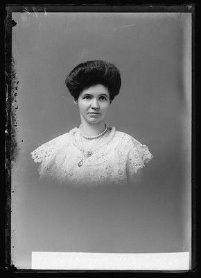 Photo:Portrait of E.K. McIntire Woman in Lace Dress c1905-1906