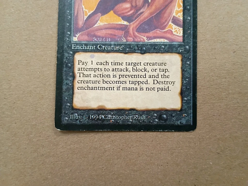 MTG TCG - Imprison - Legends - Rare 1994 ~ Moderately Played - Image 3 of 4