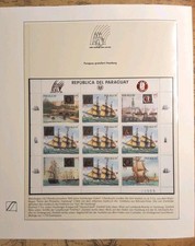 Segelschiffe Kleinbogen Einzelmarken Satz " 800 Jahre Hamburger Hafen " Paraguay