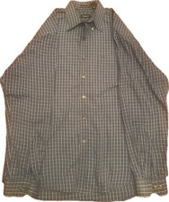 Van Heusen Mens Sz 16-161/2 Button Up Long Sleeve Wrinkle Free Shirt Plaid