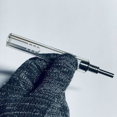 5'' Micro NC Honey Nectar Straw Heat Resistant Clear Glass w/ 10mm Titanium Tip