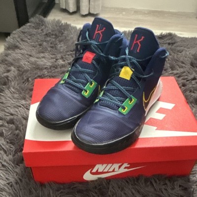 Nike Kyrie Flytrap 4 Blue Yellow Mesh Basketball Shoes CT1972-400 2021 Size 10.5