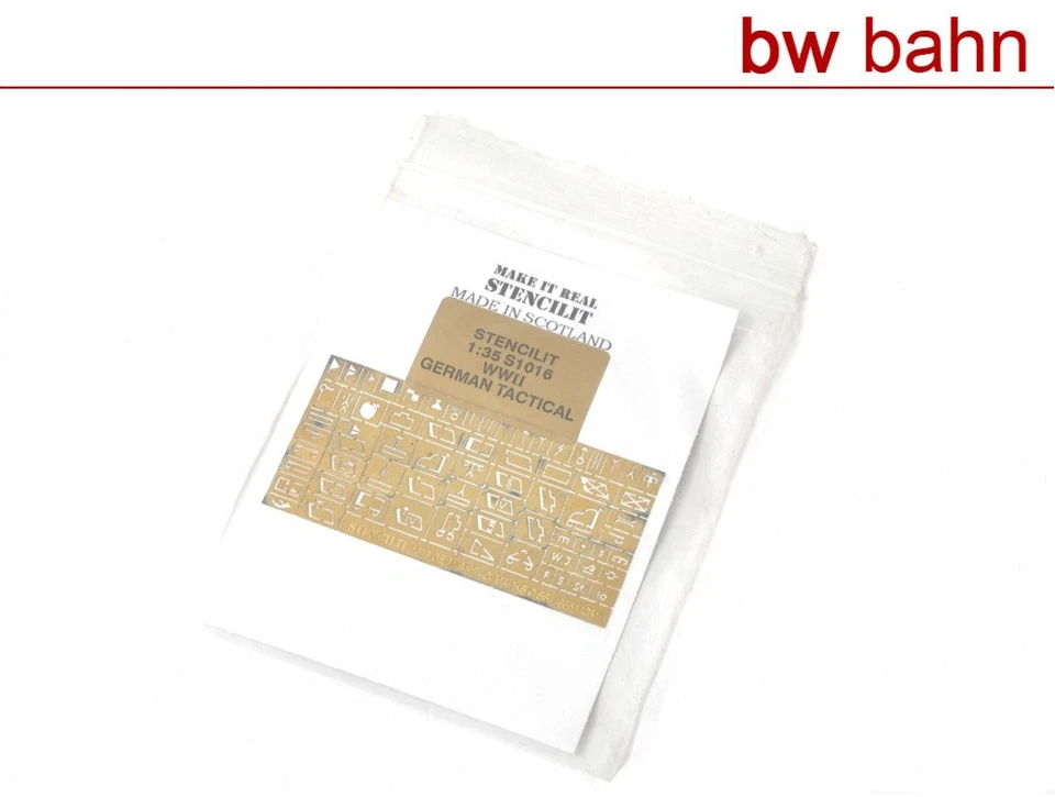 Stencilit 1:35 S1016 Messing-Schablone geätzt, WWII German Tactical Symbole