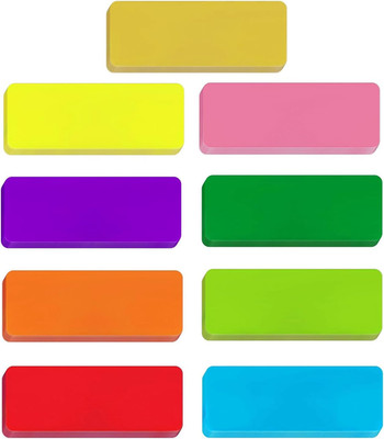 54Pcs Magnetic Dry Erase Labels 9 Colorful Name Tags Flexible Reusable Magnetic