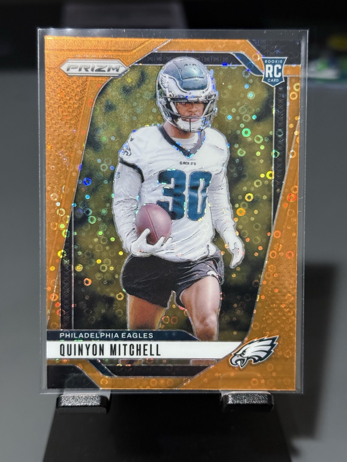 2024 Panini Prizm #381 Quinyon Mitchell RC Orange Disco Philadelphia Eagles
