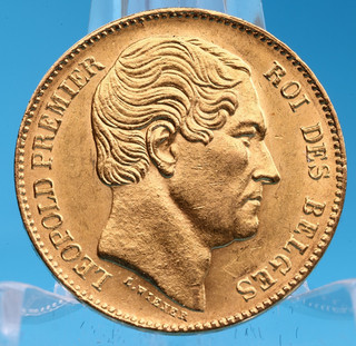 Belgien 20 Francs 1865 Leopold Premier 6 45 Gramm 900 Gold Vz (3)