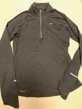 Nike Dri Fit black 1/4 zip pull over Size Medium EUC
