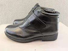 Propét Boots Men's Size 12 XX (5E) Black Orthopedic Winter Leather Waterproof