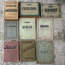 Spartiti Musicali ANTICHI OPERE CLASSICHE IN ITALIANO PRIMI DEL 900 Lotto 9 Pz