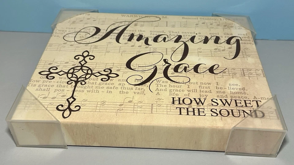 Amazing Grace How Sweet The Sound Poster Art, Canvas Wall Decor, Hymns, 12”x10” - Image 3 of 4