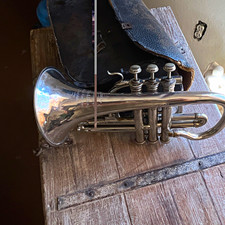 F.Jaubert Cie Paris Lyon and Healy sole agent’s Chicago cornet pocket trumpet