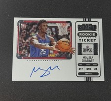 2022-23 Panini Contenders #111 Moussa Diabate Rookie Ticket Auto Variation RC