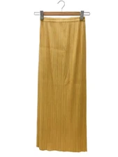 Womens PLEATS PLEASE PLEATS PLEASE ISSEY MIYAKE Long Skirt 3 Polyester YLW PP51