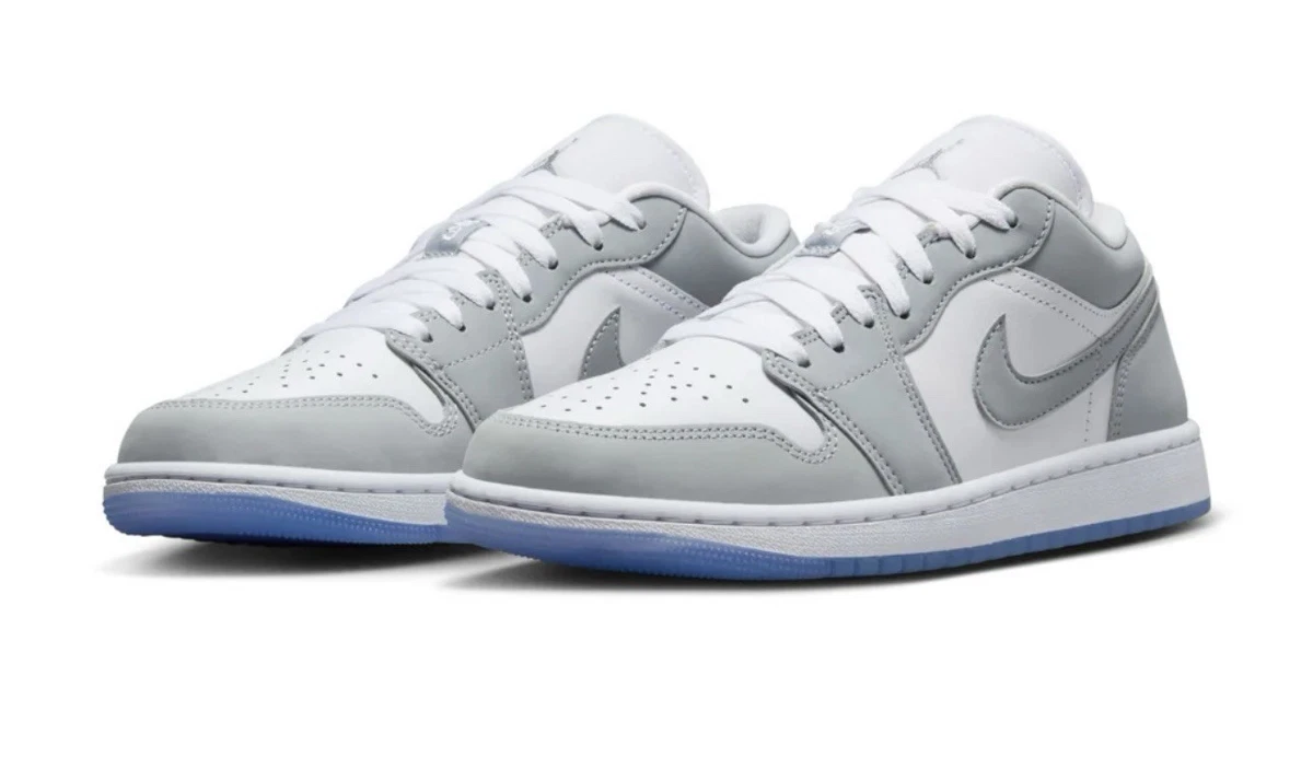 Jordan 1 Low White Wolf Grey W for sale - eBay