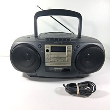 Sony CFD-370 Cassette CD Player AM/FM Radio Boombox MegaBass Tested