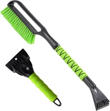 27" Snow Brush & Ice Scraper for Car Windshield, Detachable Snow Scrapers with F