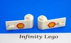 LEGO Vintage 80's White Car / Truck Doors 1 x 3 x 1 with Shell Logo (3822)