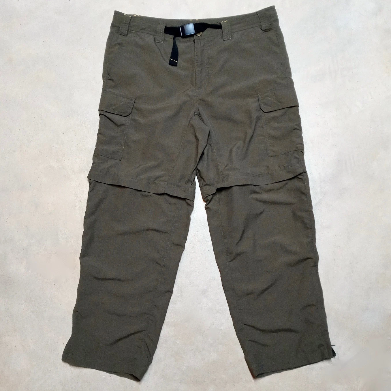 Eddie Bauer Travex Convertible Cargo Belted Pants 38x30 Outdoor Hiking Shorts