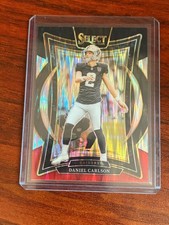 2024 Panini Select - Concourse Daniel Carlson #43 Black & Red Shock Prizm