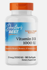 Doctor's Best Vitamin D3 180 Softgels 1000 IU EXP 07/2027