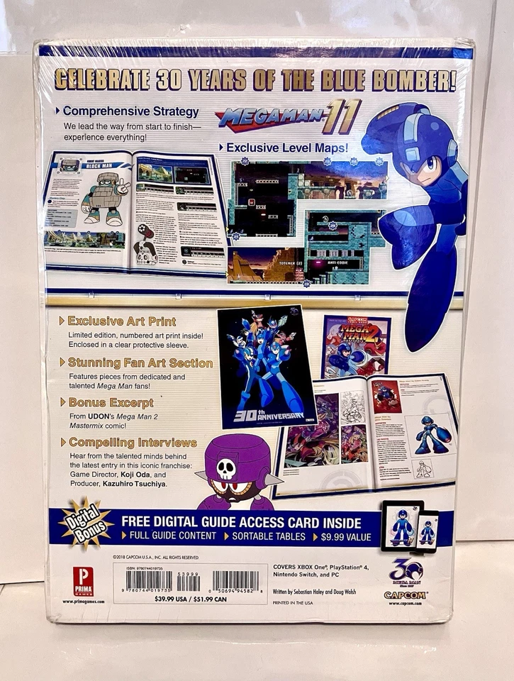 MegaMan 11 Collector’s Edition Guide Celebrating 30 Years of the Blue Bomber NEW - Image 2 of 3