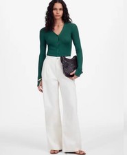 Madewell The Harlow Wide Leg Trouser Jean Size 29 High Rise Relaxed Fit CL