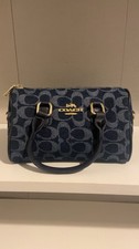 Coach Tasche Monogramm Blau Mini Satchel - Top Zustand