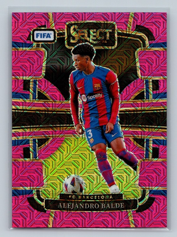 Alejandro Balde 2023-24 Panini Select FIFA Terrace Pink Mojo Prizm /199 #26
