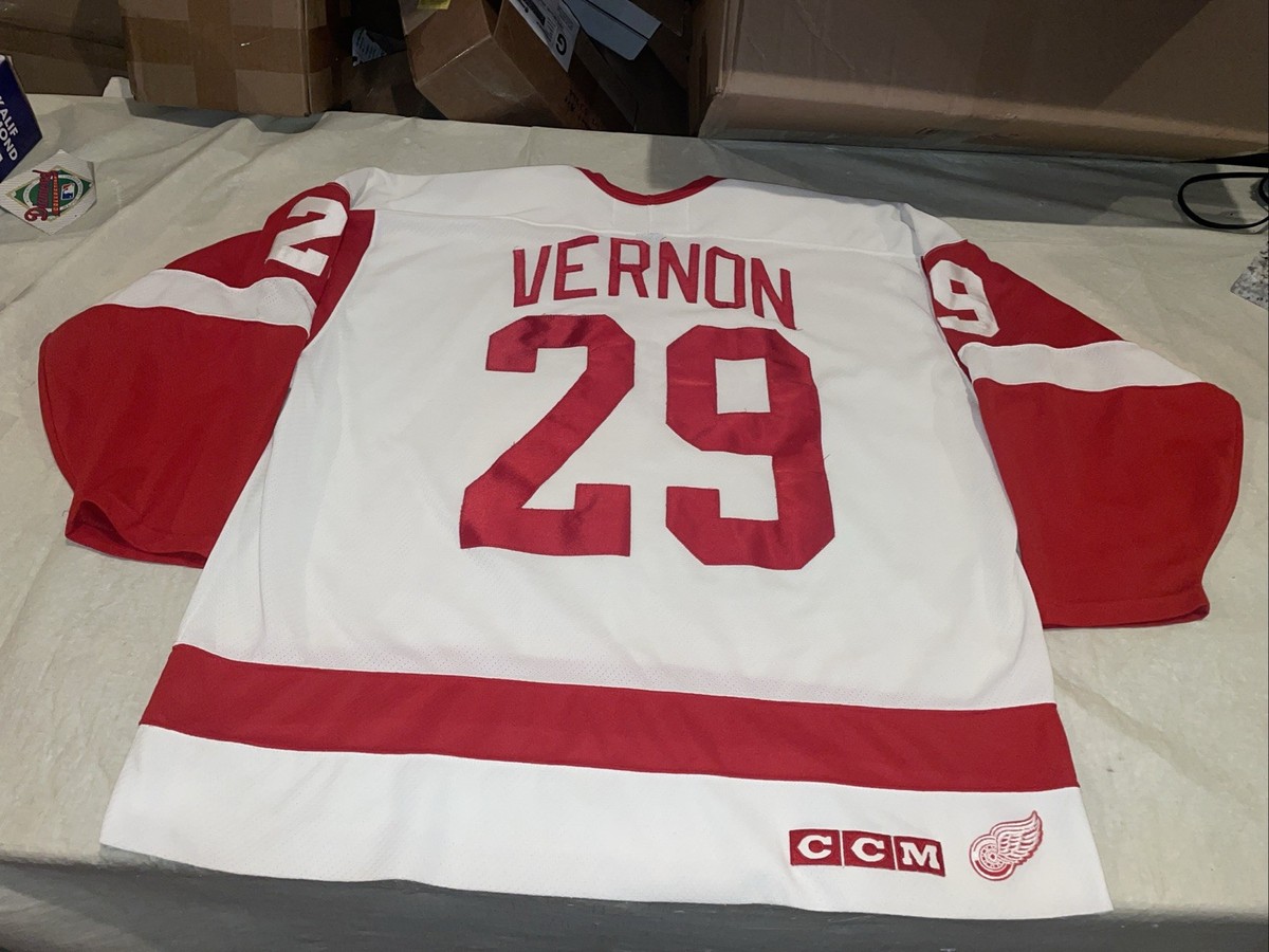 Mike Vernon Ccm Detroit Red Wings Jersey Mens Xxl Vintage 90s Mic
