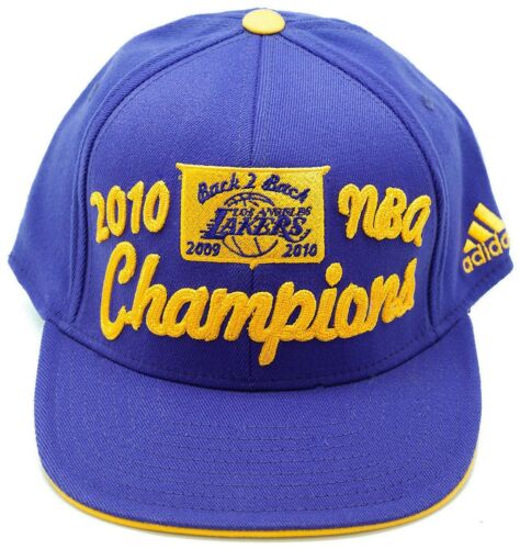 Los Angeles Lakers Men NBA Basketball 2010 Champions Back to Back Cap Adidas Hat - Picture 1 of 8