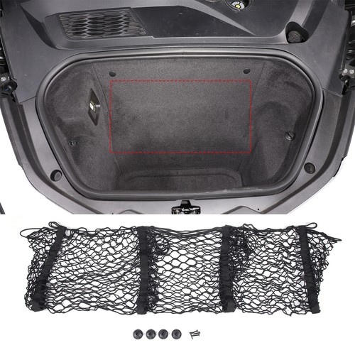 Black Polyester Trunk Organizer Storage Net Cargo Mesh For Corvette C7