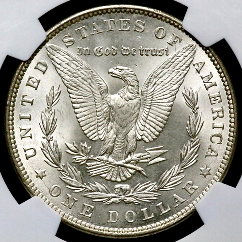 1897 Morgan Silver One $1 Dollar NGC MS 63 Mint Error Obverse Struck Thru CC577 - Picture 4 of 9