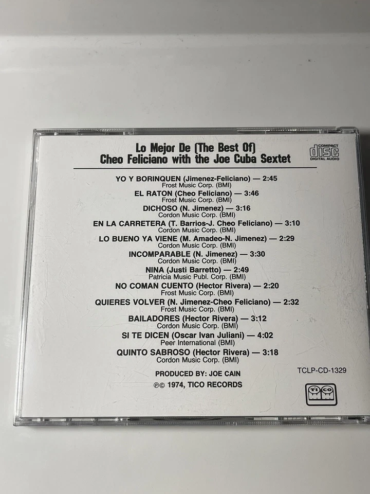 CD Lo Mejor De The Best Of Cheo Feliciano With Joe Cuba Sextet Tico Fania Salsa - Image 2 of 4