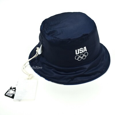 NWT Kith x Team USA Olympic Mountain Bucket Hat Orange Reversible