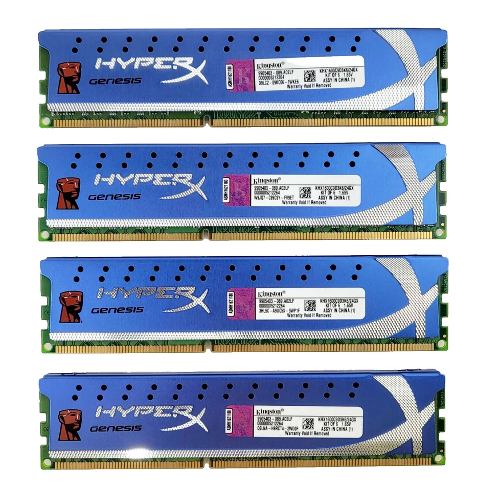 16GB Kit KINGSTON HYPERX DDR3 1600MHz (4GB x4) PC3-12800 Desktop Gaming Memory - Image 2 of 4