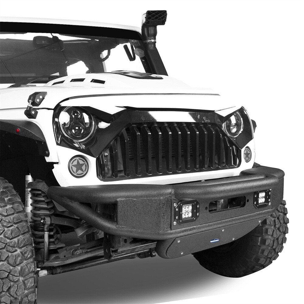 LOTUS Stubby Front + Rear Bumper w/ D-rings for Jeep Wrangler JK/JKU 2007-2018